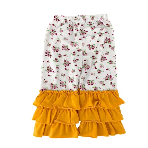 HONEYDEW Pink Yellow Floral Top and Ruffle Pants Set - Picture 7 of 12